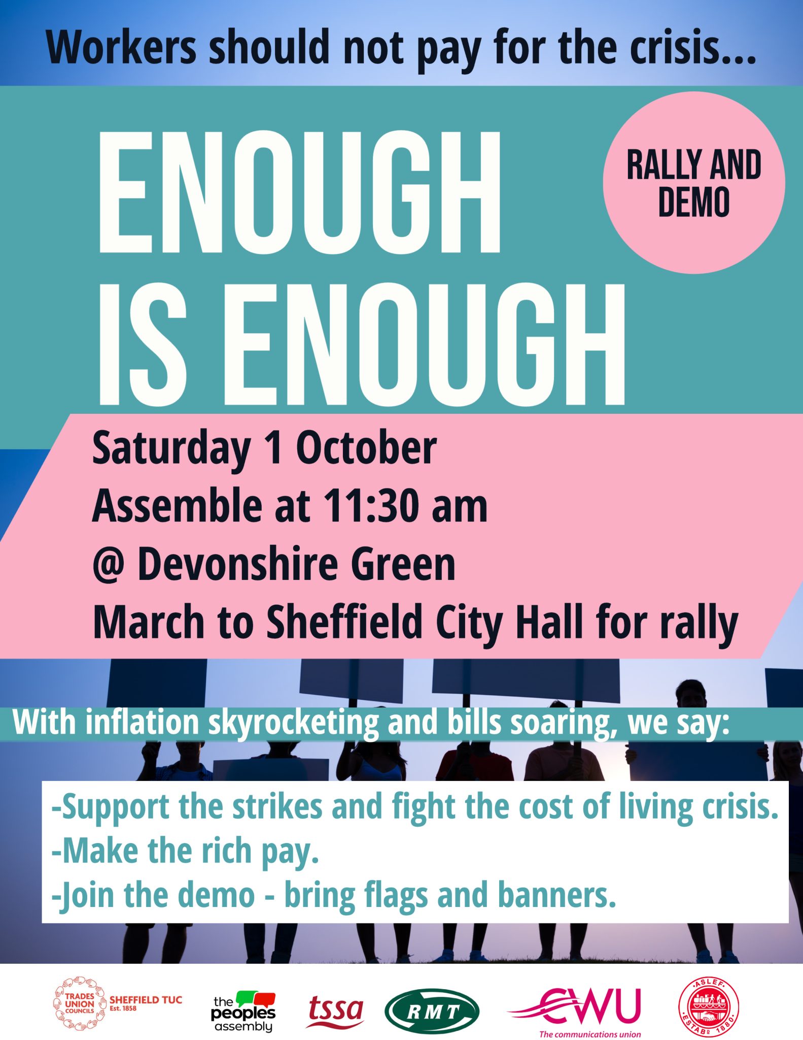 Enough Is Enough Demonstration And Rally Sheffield 1st October 